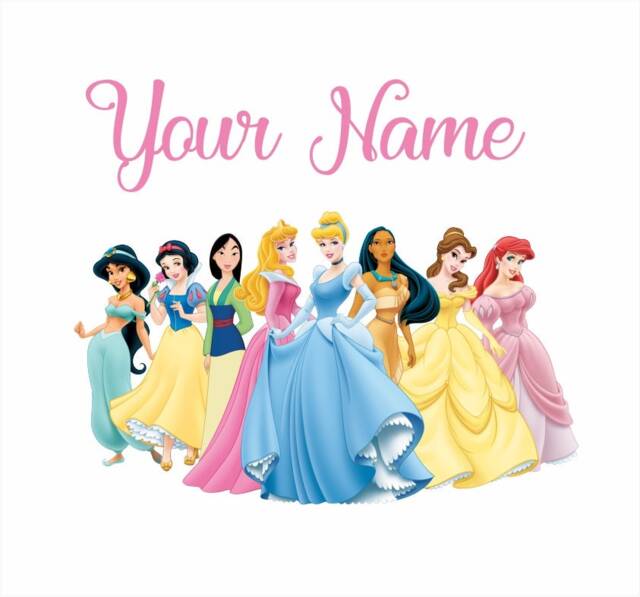 Custom Princesses - 709mm - Wall Sticker Personalised - image 1