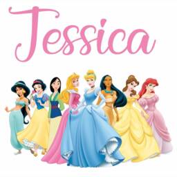 Custom Princesses - 709mm - Wall Sticker Personalised - thumbnail 2