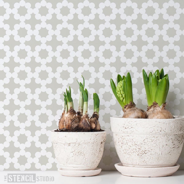 Linka Circles Repeat Wall Stencil From The Studio. Reusable Stencils For Home Decor, Easy To Use. 10477 - image 1