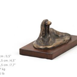 Afghan Hound - Lying, Dog Wooden Base Statue, Limited Edition, Artdog - thumbnail 3