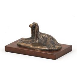 Afghan Hound - Lying, Dog Wooden Base Statue, Limited Edition, Artdog - thumbnail 2