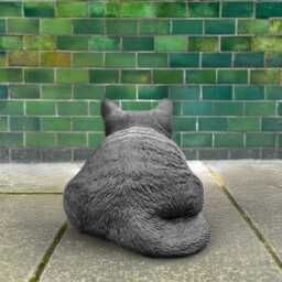 Black Cat Figurine For Garden Statue Lying Kitten Stone Pet Memorial Sculpture Yard Decoration Animal Outdoor Cat Ornament - thumbnail 4