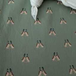 Custom Mallard Duck Crib Sheet, Sage Green Hunting Nursery Bedding Cotton Fitted Mini Grandmillennial Baby Boy Shower Gift - thumbnail 3
