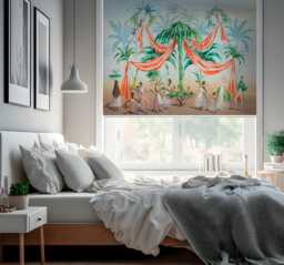 Gilbert Adrian - 1903-1959 African Dream Printed Custom Made Window - Vnt-70 Roller Blind Regular Or Blackout, Chain Cordless