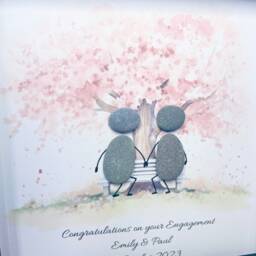 Personalised Engagement Gift, Newly Wed Mr & Mrs Keepsake, Wife Husband To Be Engagement Gifts For Couples Blossom Tree - thumbnail 3