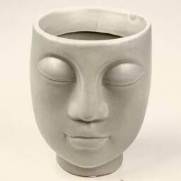 Face Silhouette Ceramic Planter - Gold, Silver, Copper, Grey & White - thumbnail 2