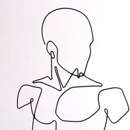 Handmade Wire Sculpture Abstract Body Line Art, Shelf Decor - thumbnail 4