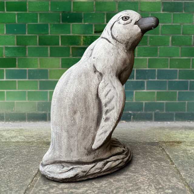 Stone Penguin Sculpture Concrete Bird Figurine Cement Ornament Outdoor Wildlife Statue Front Door Decoration Penguin Lover Gift - image 1