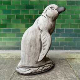 Stone Penguin Sculpture Concrete Bird Figurine Cement Ornament Outdoor Wildlife Statue Front Door Decoration Penguin Lover Gift - thumbnail 1