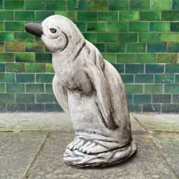 Stone Penguin Sculpture Concrete Bird Figurine Cement Ornament Outdoor Wildlife Statue Front Door Decoration Penguin Lover Gift - thumbnail 2