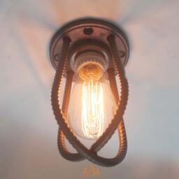 Rebar Sconce. Wall/Ceiling Light. Industrial. Steampunk - thumbnail 2
