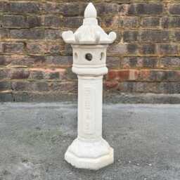 Large Pagoda Figurine Concrete Lantern Statue Japanese Temple Sculpture Stone Ornament Handcrafted Patio Decoration Zen Art Gift - thumbnail 1