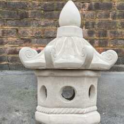 Large Pagoda Figurine Concrete Lantern Statue Japanese Temple Sculpture Stone Ornament Handcrafted Patio Decoration Zen Art Gift - thumbnail 3