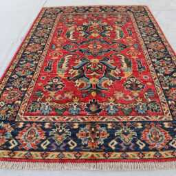 3'4x5 Ft Red Brand Farmhouse Kazak Rug, Handmade Medallion Wool Area Afghan Luxury Design Bedroom Livingroom Office D??cor Rug - thumbnail 2