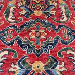 3'4x5 Ft Red Brand Farmhouse Kazak Rug, Handmade Medallion Wool Area Afghan Luxury Design Bedroom Livingroom Office D??cor Rug - thumbnail 3