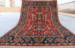 3'4x5 Ft Red Brand Farmhouse Kazak Rug, Handmade Medallion Wool Area Afghan Luxury Design Bedroom Livingroom Office D??cor Rug - thumbnail 1