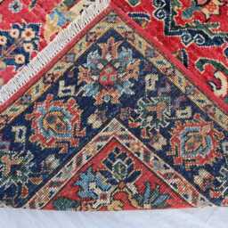 3'4x5 Ft Red Brand Farmhouse Kazak Rug, Handmade Medallion Wool Area Afghan Luxury Design Bedroom Livingroom Office D??cor Rug - thumbnail 4