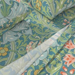 Art Nouveau Sheets - Golden Lily By Peacoquettedesigns Vintage Victorian William Morris Cotton Sateen Sheet Set Bedding Spoonflower - thumbnail 2