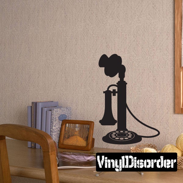 Classic Telephone Vinyl Wall Decal Or Car Sticker - Mv002Et - image 1
