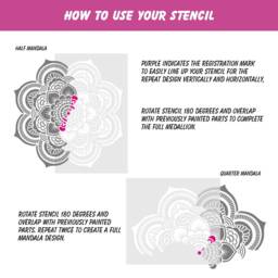 Stencil Mandala Flower Of Life Stencil Pattern For Diy Wall Decorative Stencils Wall Art Yoga Studio Floral Decor #s005 - thumbnail 3