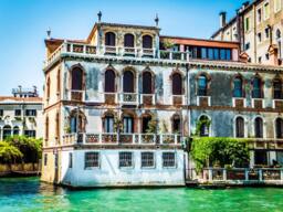 Venice Villa Canal Photo, Italian Architecture Art, Canvas Gallery Wrap - thumbnail 1