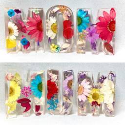 Personalised Gift For Her, Floral Letters, Gift For Mum, Grandma Gift, Nanny, Mum Nana, Stocking Stuffer, Christmas - thumbnail 2