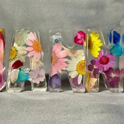Personalised Gift For Her, Floral Letters, Gift For Mum, Grandma Gift, Nanny, Mum Nana, Stocking Stuffer, Christmas - thumbnail 3