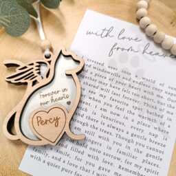 Memorial Cat Gift - Loss Of Christmas Tree Memoria Pet Poem - thumbnail 2