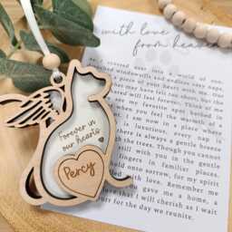 Memorial Cat Gift - Loss Of Christmas Tree Memoria Pet Poem - thumbnail 1