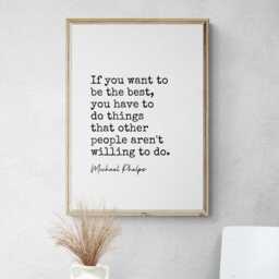 Swimming Quote Typewriter Prints, Sport Lover Gift Set Of 6 Prints - thumbnail 2