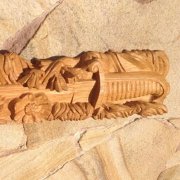 Wood Carving, Ukraine Wood Carving, Carved Oak, Exclusive Carving, Wood Carving Saber, The Saber in The Grass - thumbnail 3