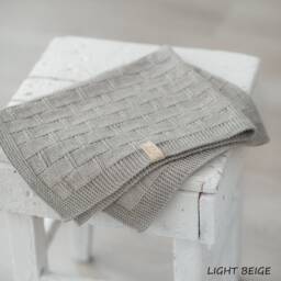 Hand Knit Merino Wool Baby Blanket Soft Heirloom Afghan