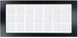 Multi Photo Picture Frame Black Veneer, Holds 21 4x4 Photos