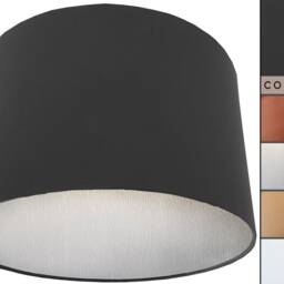 Dark Grey Lampshade Metallic Copper Lined Lighting - thumbnail 3