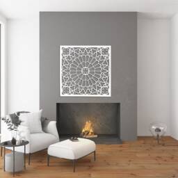 3D Stylish Wood Wall Art Decor, Strasbourg, Gothic Style, Openwork Ornament Picture, Living Room, Decorative Wooden Panel - thumbnail 3