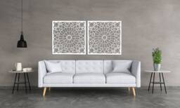 3D Stylish Wood Wall Art Decor, Strasbourg, Gothic Style, Openwork Ornament Picture, Living Room, Decorative Wooden Panel - thumbnail 1