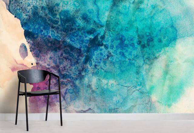 Abstract Watercolor Wall Mural, Peel & Stick Wallpaper - image 1