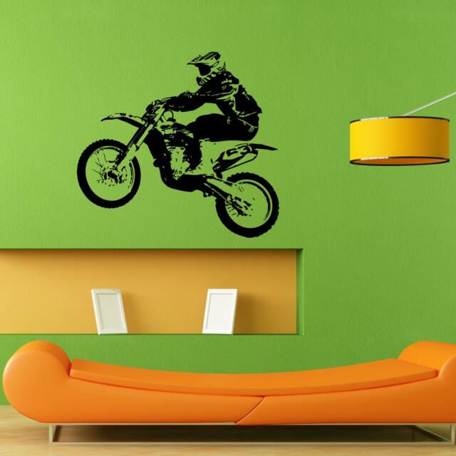 Dirt Bike Racing Biker Extreme Sport Wall Sticker Vinyl Mural Decal Home House Apartment Art Decor Free Shipping L015 - image 1
