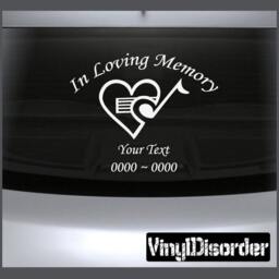 Music 5 in Loving Memory Custom Car Or Wall Vinyl Decal Stickers - Ilmmusic5Et - thumbnail 1