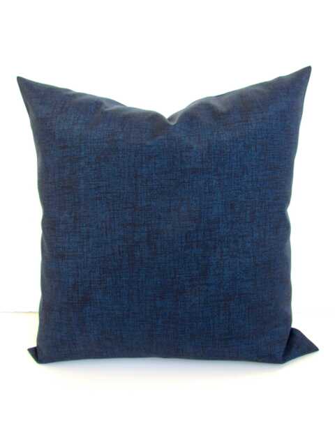 Outdoor Blue Pillow Blue Pillow Covers Outdoor Throw Pillows Cover Solid Navy Dark 18x18 20.all Sizes. Sale - image 1