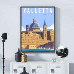 Valletta Malta Retro Travel Poster City Art Print - thumbnail 3