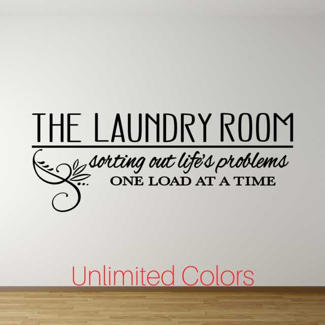 Laundry Wall Decal Funny Indoor Decor Home Decals Removable Vinyl Bedroom Living Room - image 1