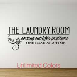 Laundry Wall Decal Funny Indoor Decor Home Decals Removable Vinyl Bedroom Living Room - thumbnail 1