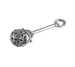 Original Victorian Style Spinning Baby Rattle 925 Sterling Silver English Hallmarks
