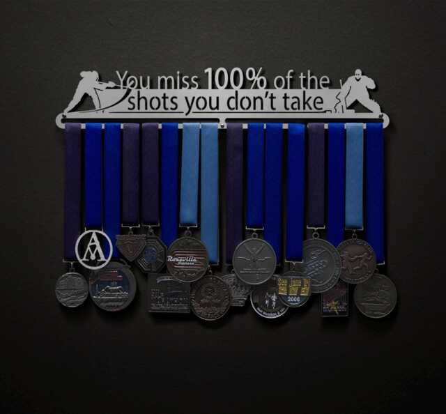 You Miss 100% Of The Shots Don't Take - Hockey Medal Hanger Wayne Gretzky Allied Holder Display Rack - image 1