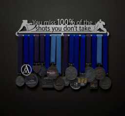 You Miss 100% Of The Shots Don't Take - Hockey Medal Hanger Wayne Gretzky Allied Holder Display Rack - thumbnail 1