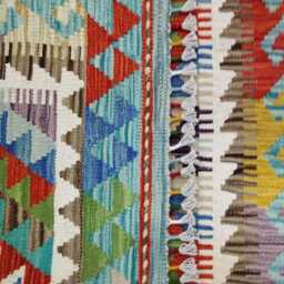 Classic Rug, Handmade Artisan Afghan Turkish Scandinavian Navajo Bohemian Wool Flatweave Multicolour Kilim Rug 148x101 cm - thumbnail 3