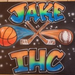 Personalized Airbrush Floor Mat Kid's Room Decor, Summer Camp - thumbnail 3