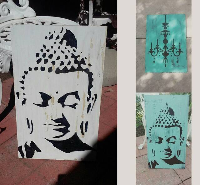 Buddha Stencil Reusable Mylar For Walls, Fabric, Furniture - image 1