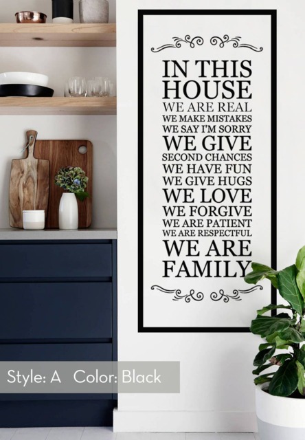 In This House Wall Decal Family Rules Vinyl Quote - image 1